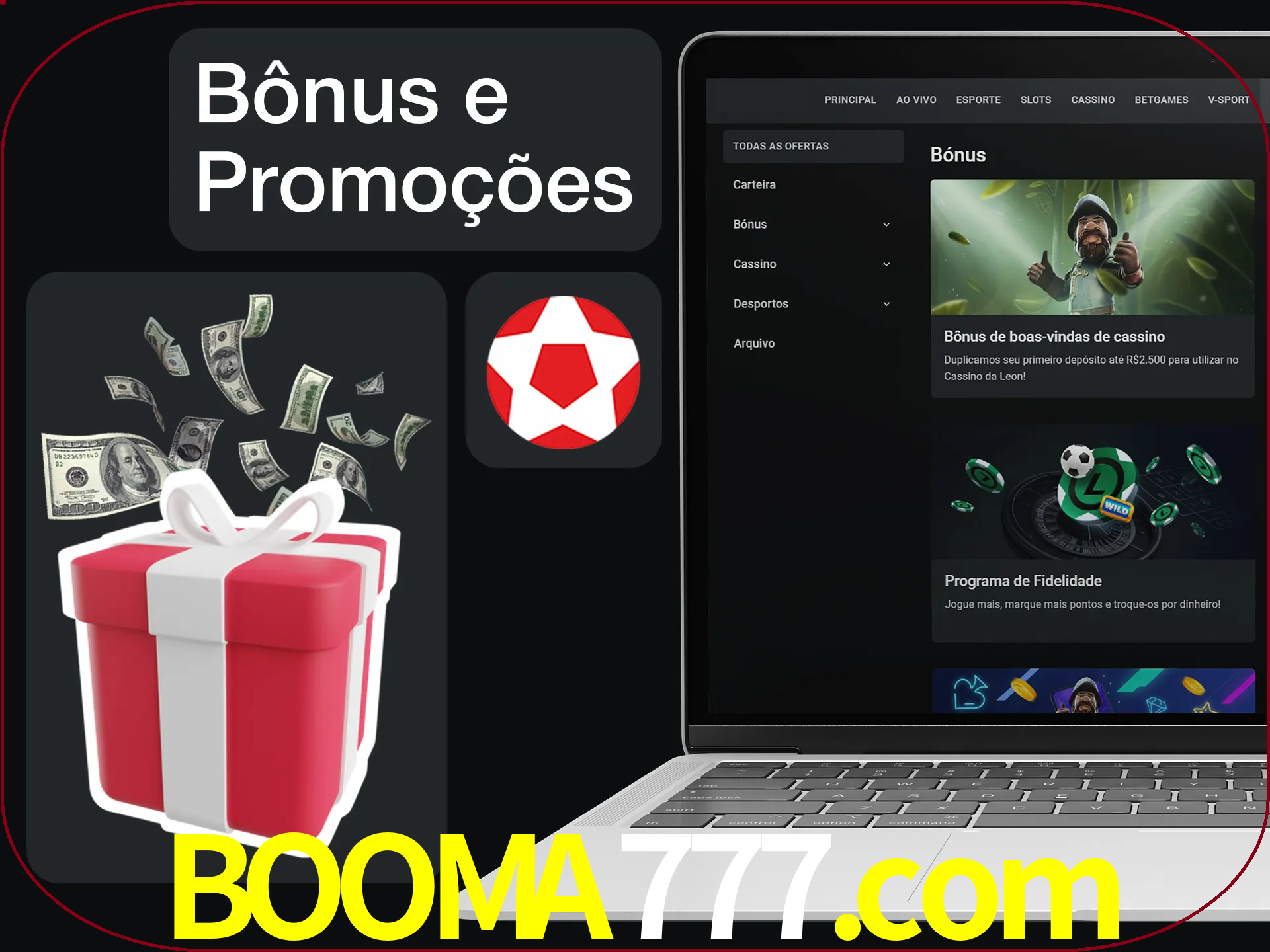Verifique se há novos bônus e promoções.