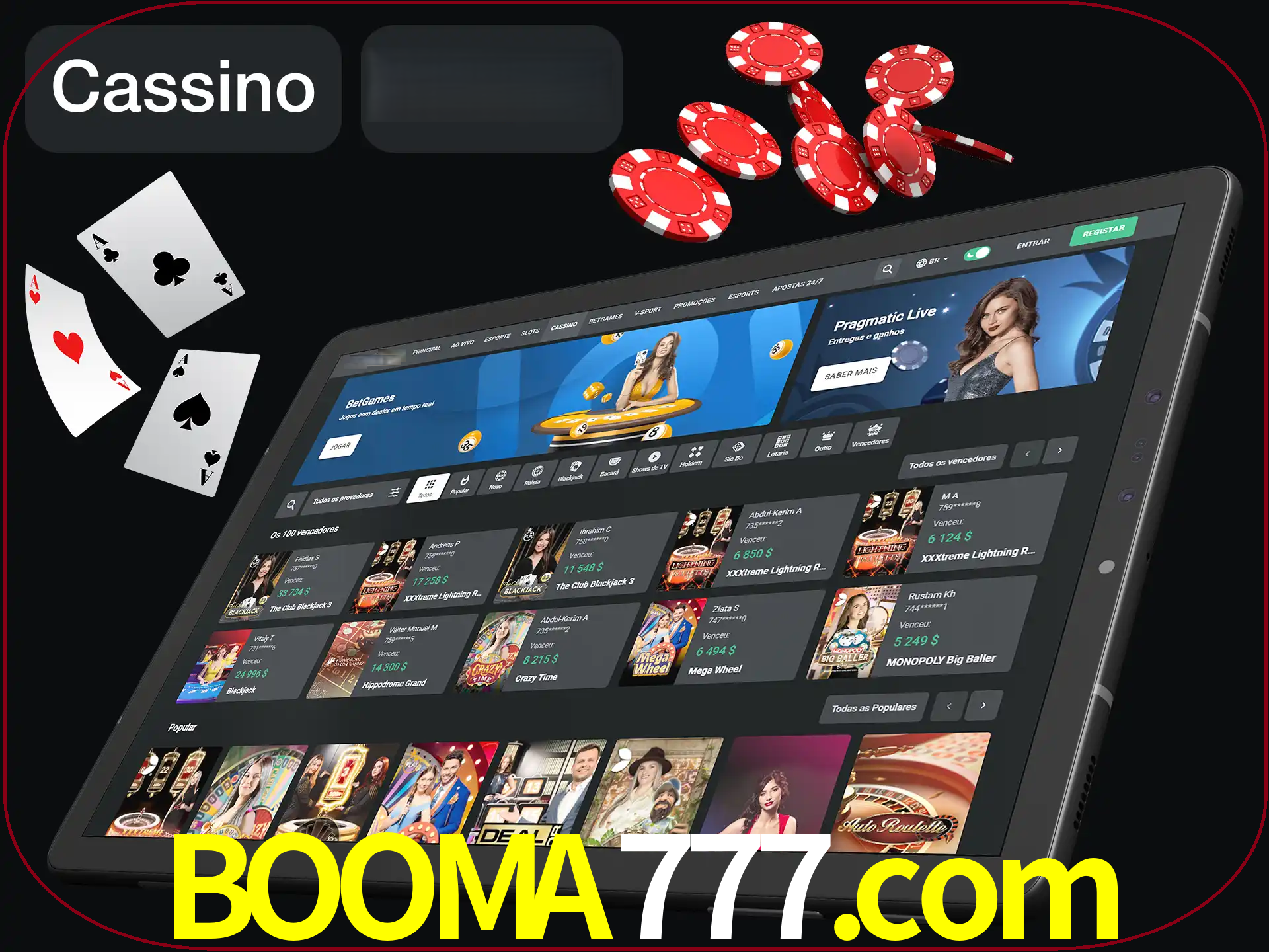 Jogue vários jogos de cassino em nosso cassino.