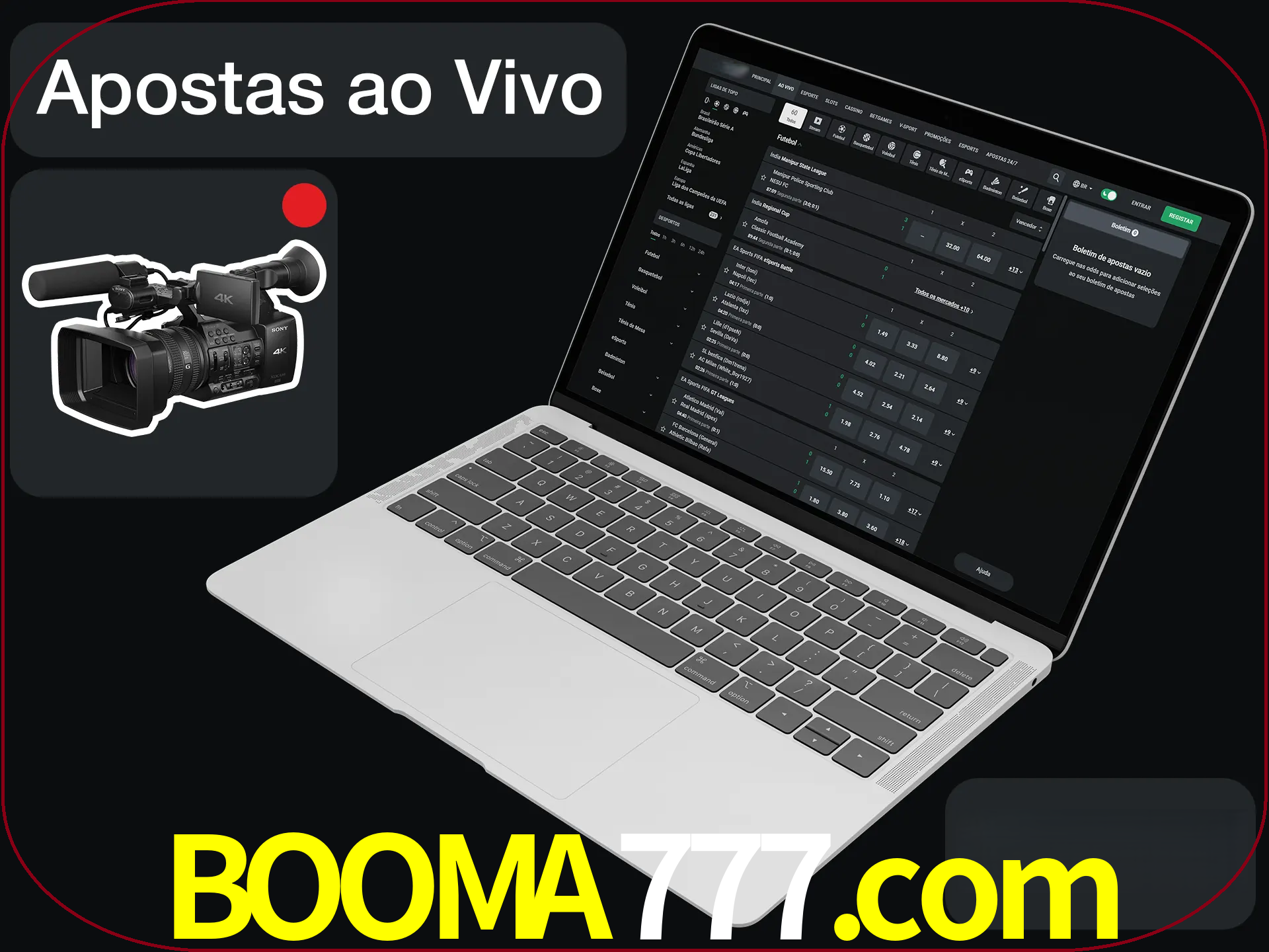 Aposte em formato ao vivo em nosso site.