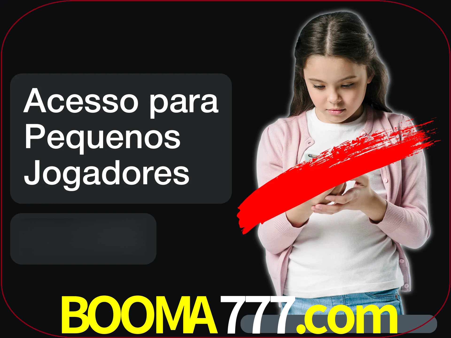 As crianças não podem jogar jogos de cassino.
